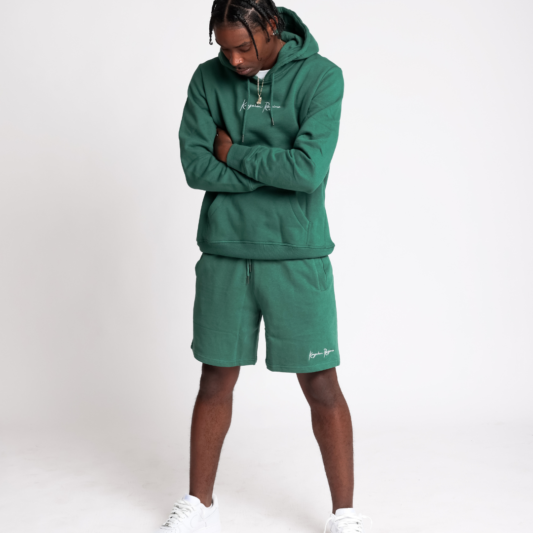 Kayalim Regime Embroidered Script Logo Hoodie