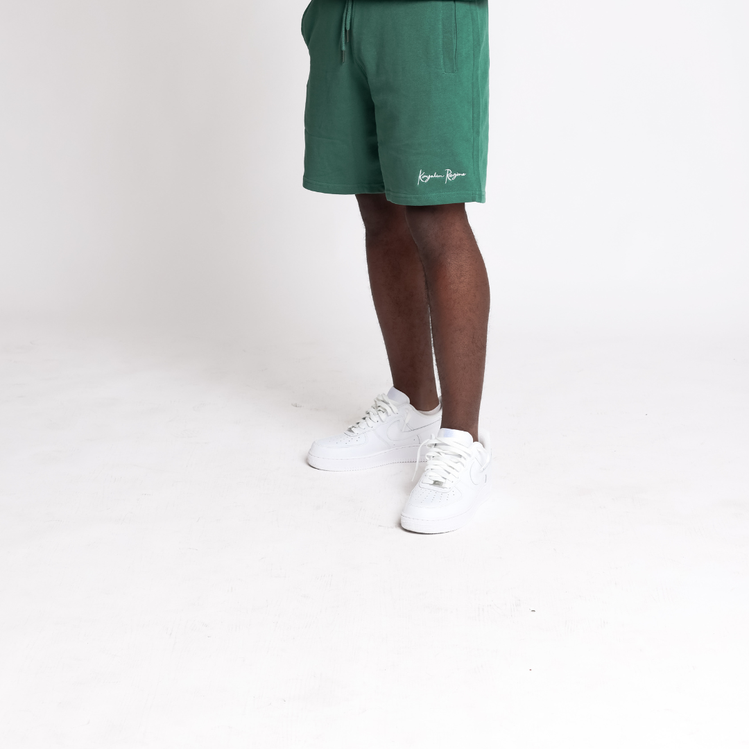 Kayalim Regime Embroidered Script Logo Shorts