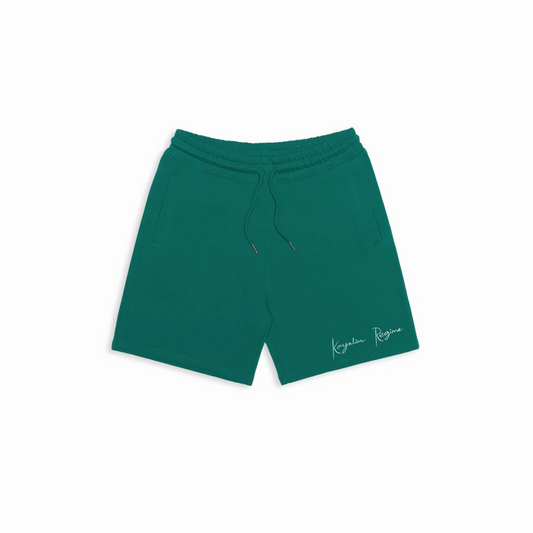 Kayalim Regime Embroidered Script Logo Shorts